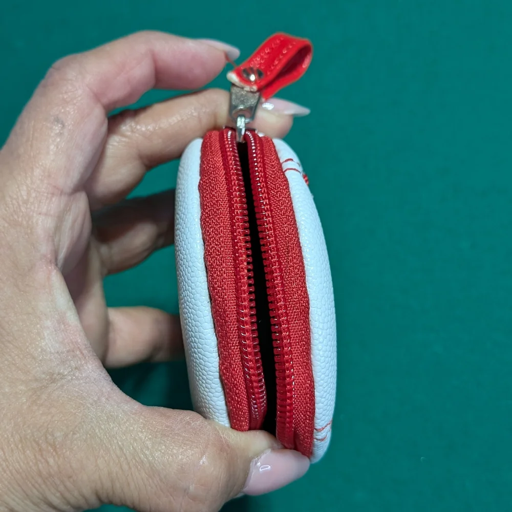 Baseball Themed Coin Purse For Any Age.
